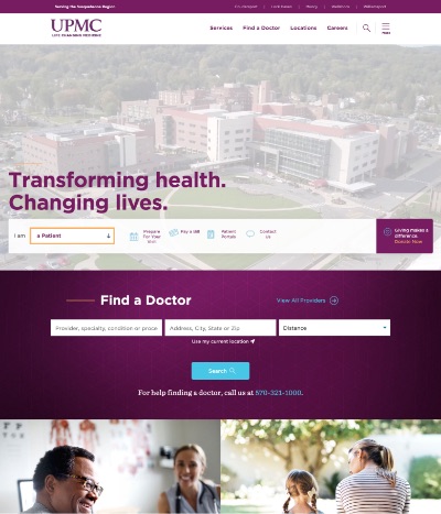 UPMC Healthcare Website